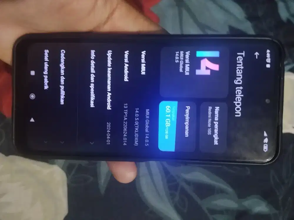 Di jual hp Xiaomi redmi 10 not