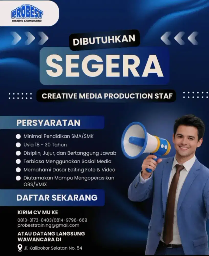 Content Creator, Operator, Creative Media Production Staff