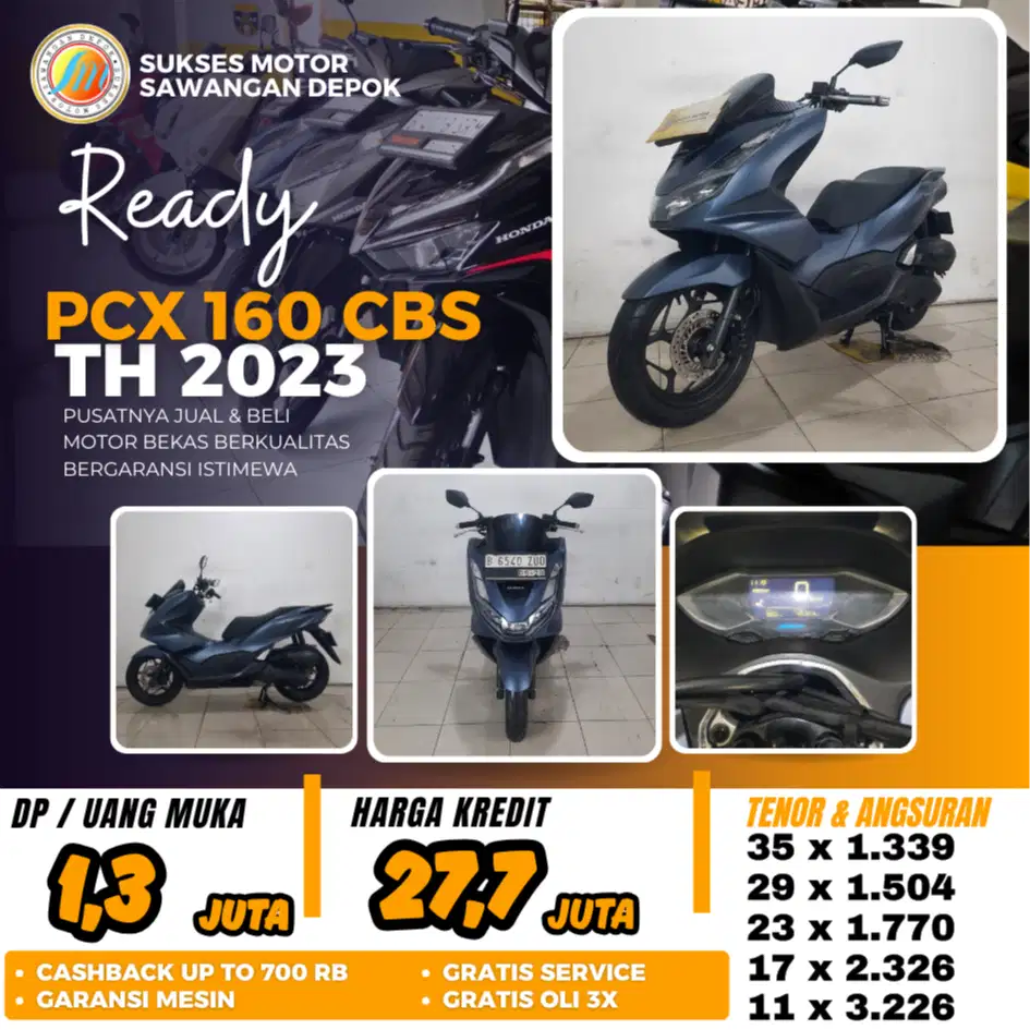 MULUS BERGARANSI HONDA NEW PCX 160 CBS TH 2023 BISA CASH DAN KREDIT