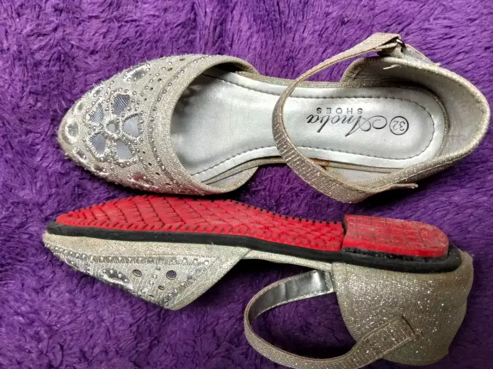 FLATSHOES ANAK || 32 || Silver