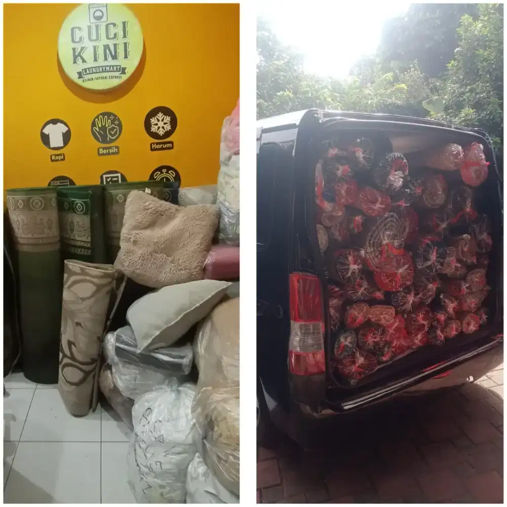 Cuci kiloan Laundry dan jaga stand Mie