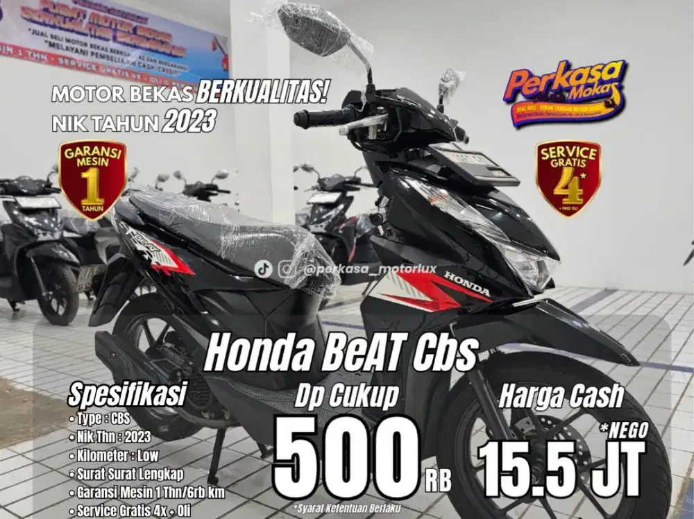 BEAT CBS 2023 BERGARANSI MESIN 1 THN