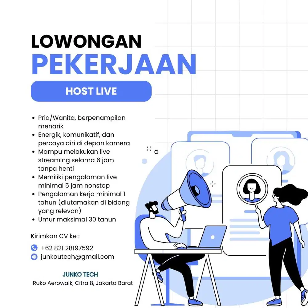 Lowongan kerja Host Live