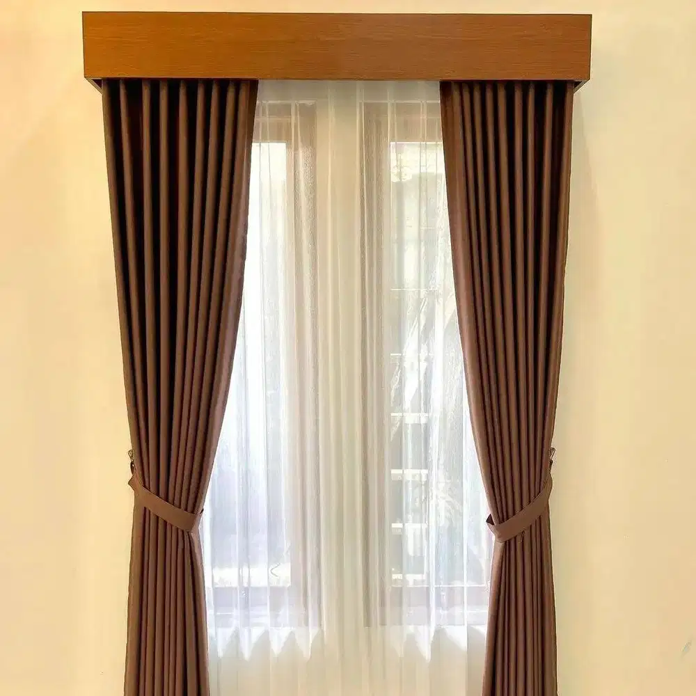 Gorden Wallpaper Vitrase Kaca Film Korden Roller Vertikal Blinds