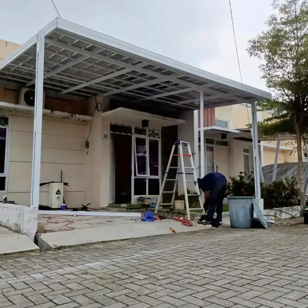 Kanopi rangka baja ringan