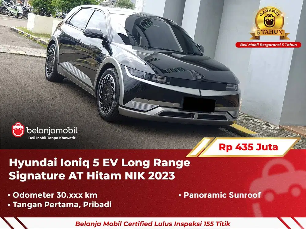 [ KM LOW ] Hyundai Ioniq 5 Long Range Signature EV Hitam 2022/2023