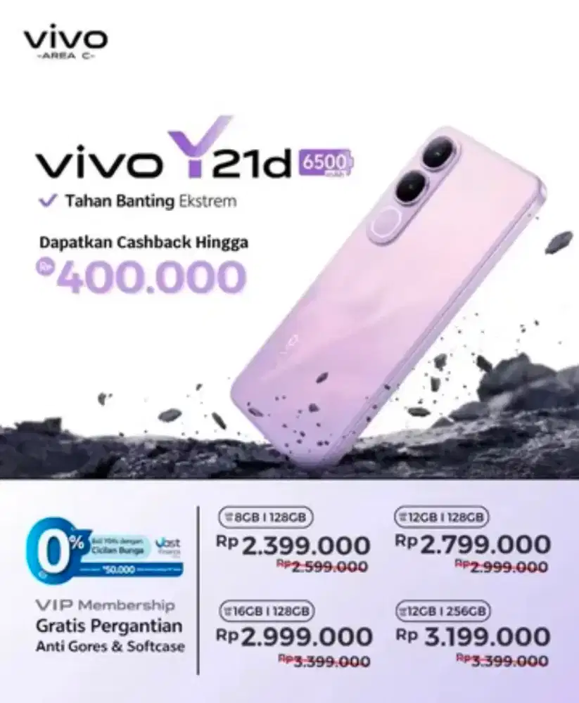 VIVO Y21d Tahan Banting & Tahan Air