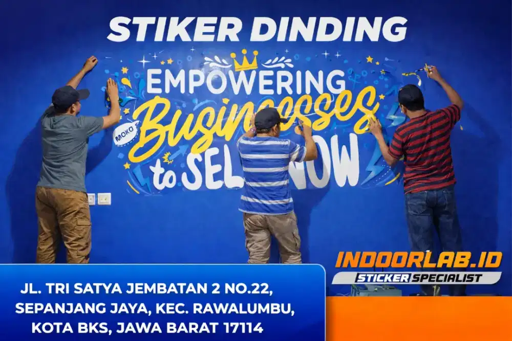 Cetak Stiker Dinding Custom Vinyl Putih Glossy & Transparan