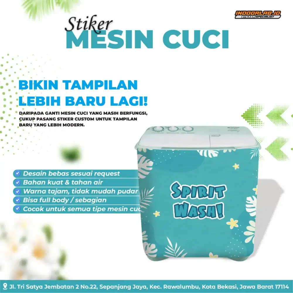 STIKER MESIN CUCI