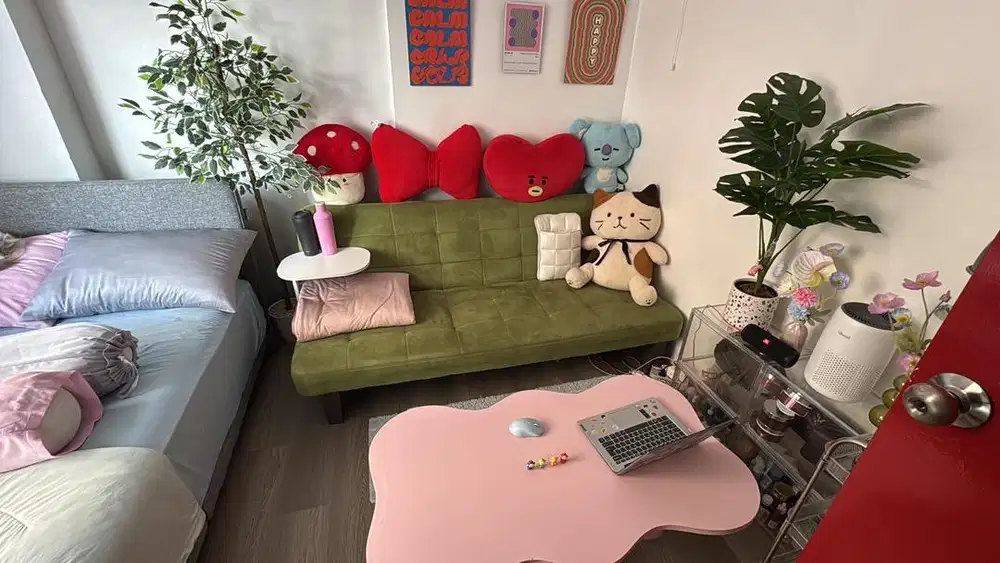 Sofa bed warna hijau