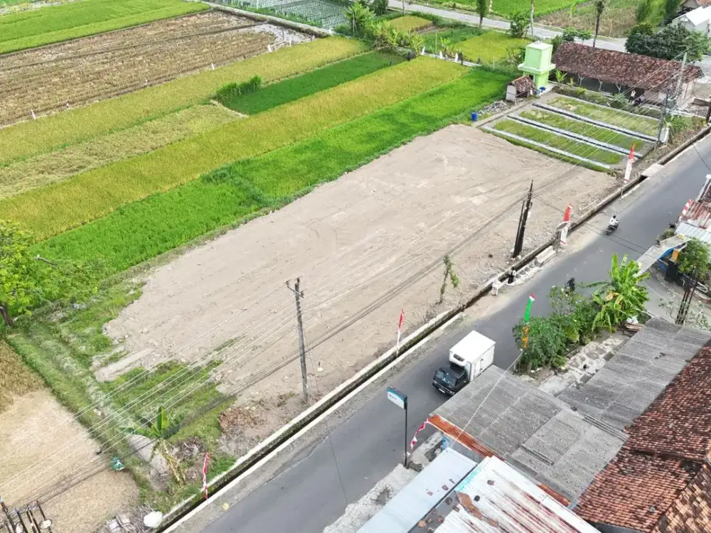Dijual Tanah Nempel Jalan Raya Sambiroto Sleman 3Jutaan/M