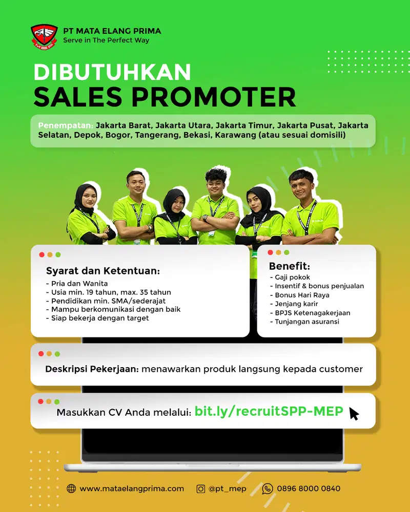 Dibutuhkan Segera Promotor Agent Se - JABODETABEK