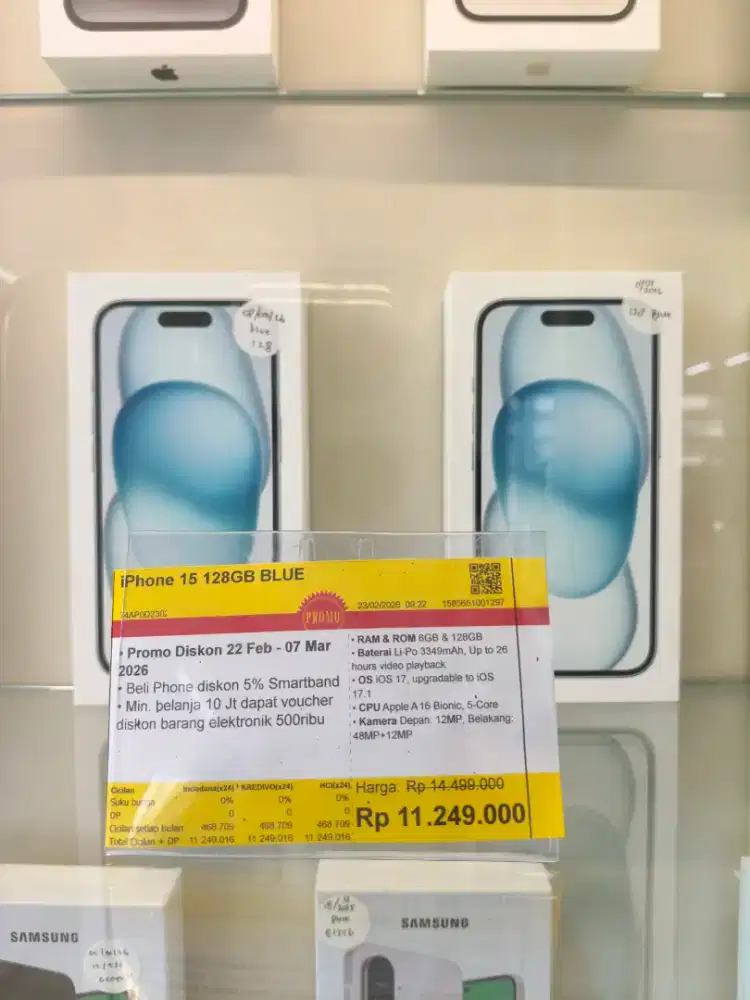 Kredit Kredivo iPhone 15 128GB BLUE