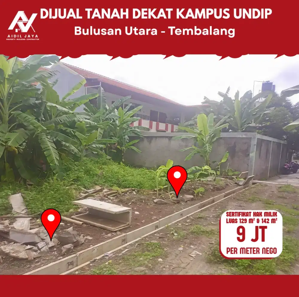 Tanah Murah Ring 1 UNDIP Tembalang