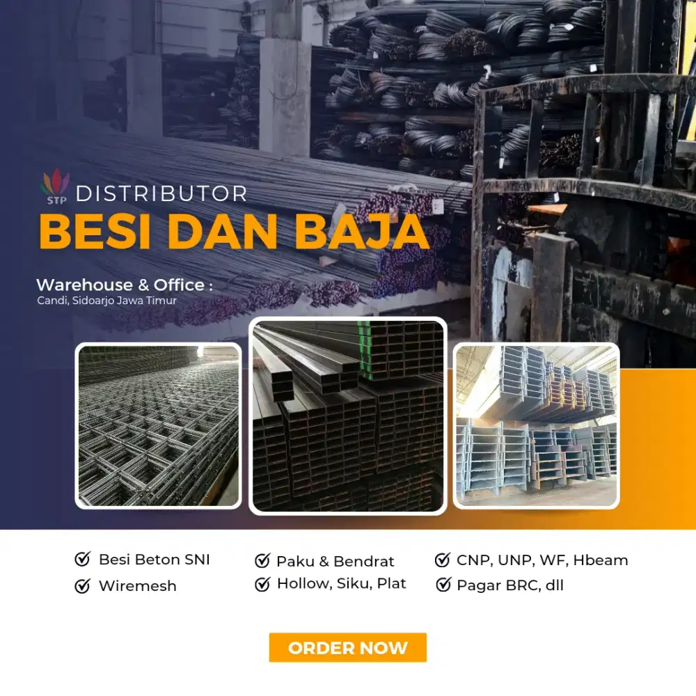 Besi beton sni, wiremesh, siku, cnp, wf, plat, bondek, kawat bendrat