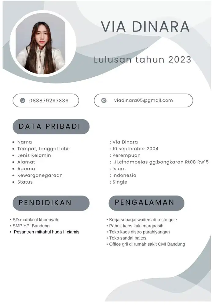 Info loker nya kaka