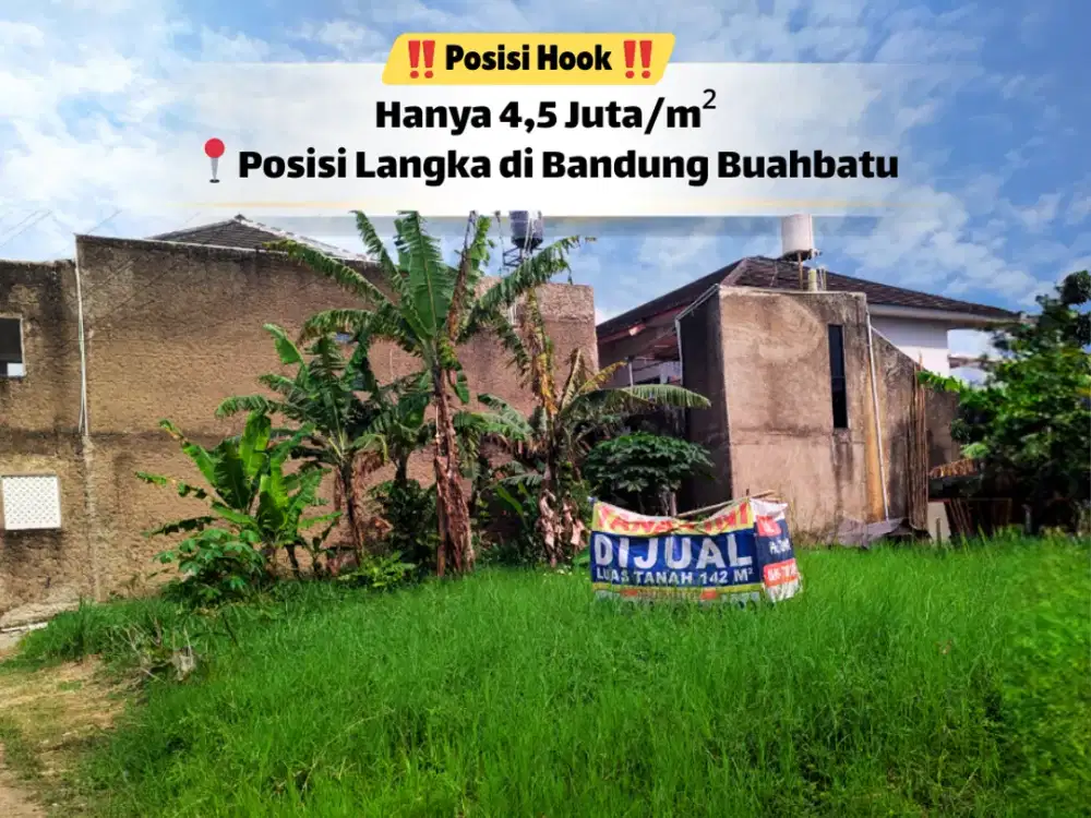 Tanah Kavling Ideal 142 m² Bandung Kidul – Akses Mudah & Nilai Tumbuh Posisi Hook!!