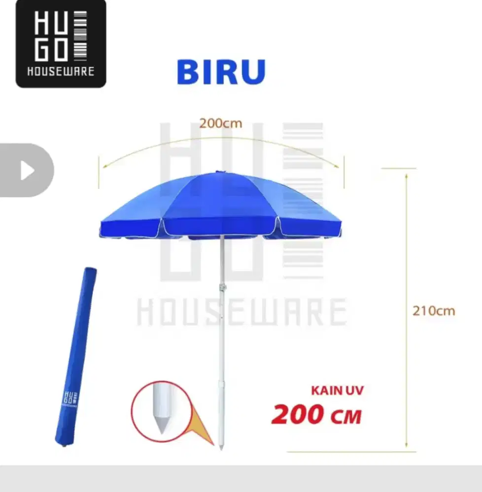 Jual payung tenda Hugo bekas 200cm