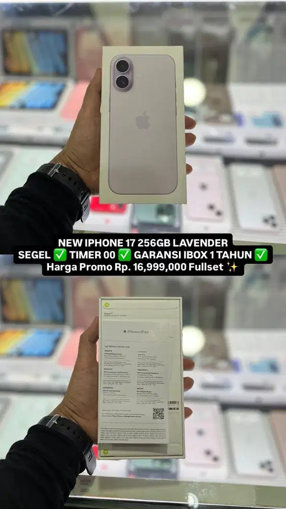IPHONE 17 256GB LAVENDER BARU