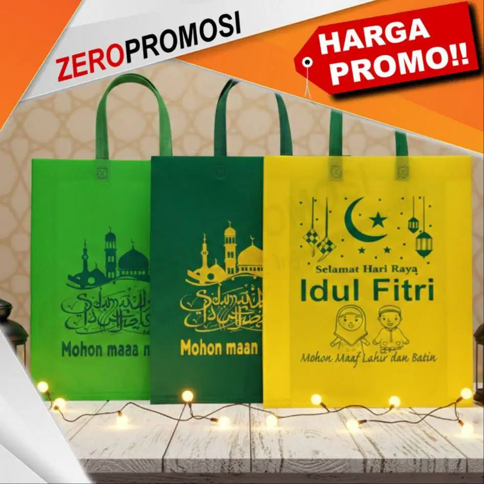 Tas Lebaran Idul Fitri – Eid Mubarak – Tas Kain Souvenir Lebaran