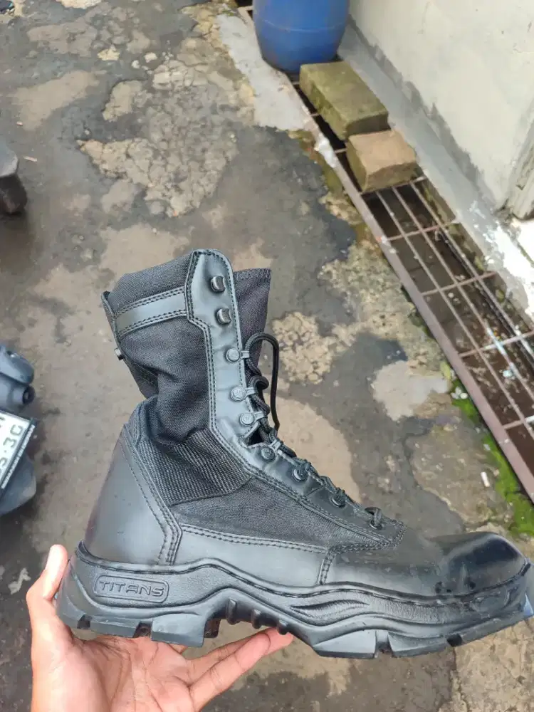 Sepatu pdl TNI polri titans gear mer-c UK 43
