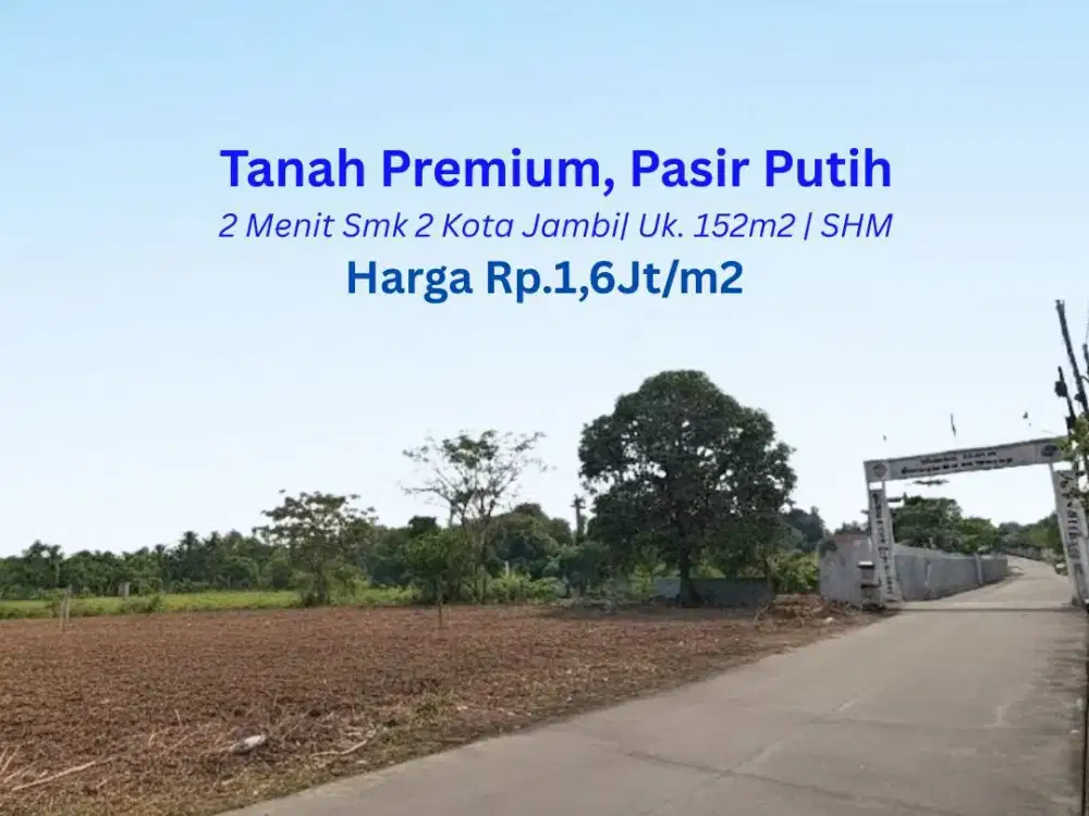 Tanah Murah Pinggir Jalan Dekat SMK 2 Kota Jambi