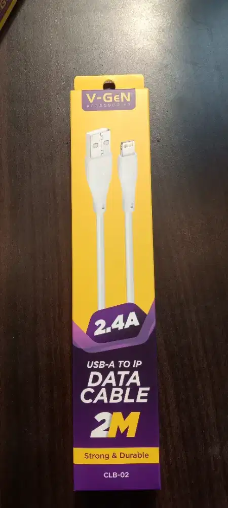 Kabel Data Charging V-GeN CLB-02 USB A to iP 2.4A