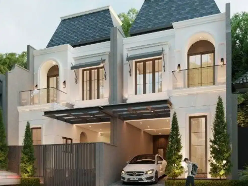 Dijual rumah baru american style perumahan manyar indah