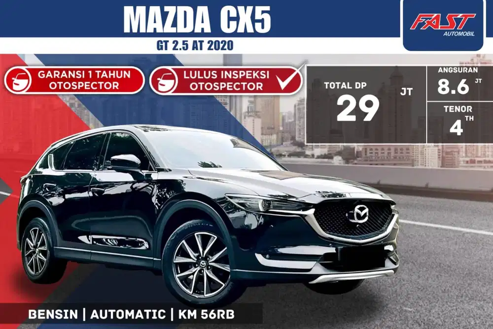 MAZDA CX5 GT 2020 2.5 AT FACELIFT SUNROOF KM.56RB & PAJAK PANJANG