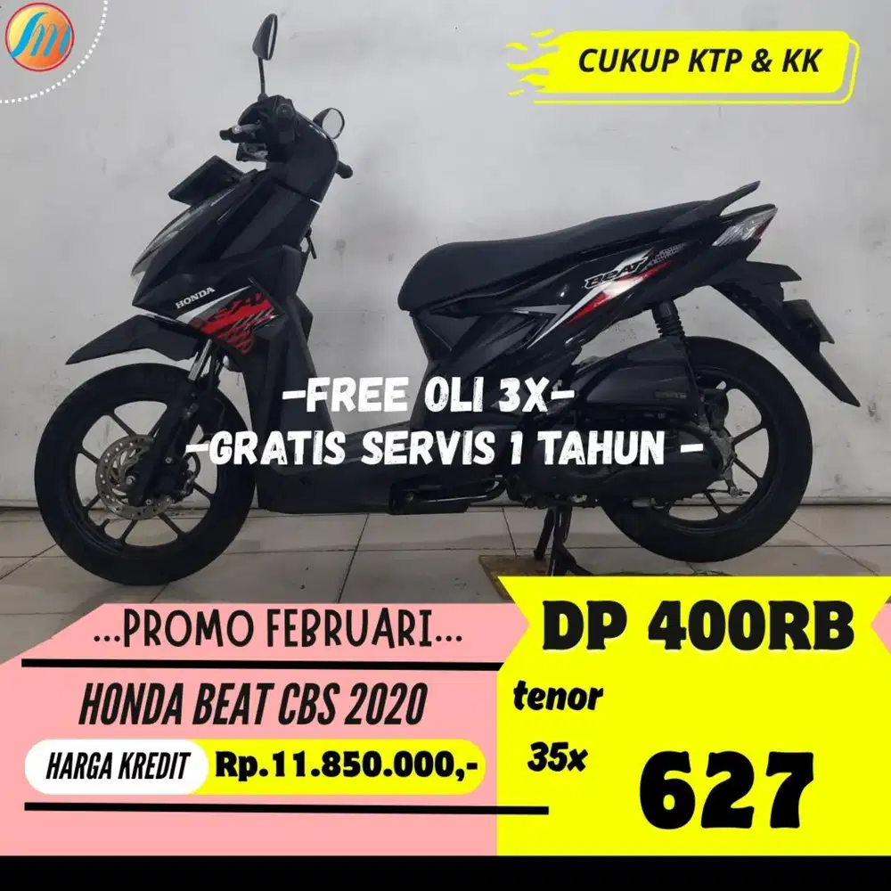 HONDA BEAT CBS 2020 KREDIT DP 400RIBU ANGSURAN SANGAT RINGAN KTP KK