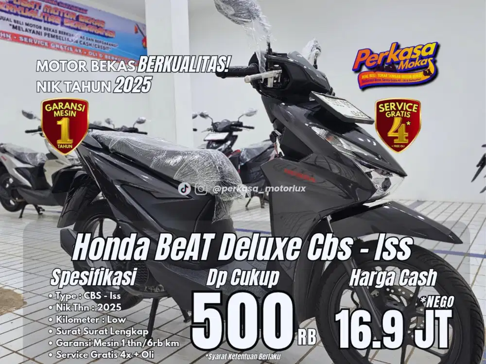 BEAT DELUXE 2025 BERGARANSI MESIN 1 THN