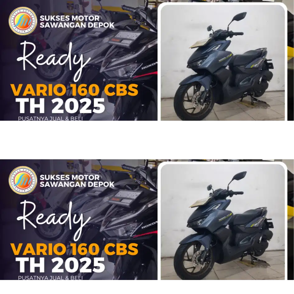 HONDA VARIO 160 TH 2025 CBS UNIT MULUS BISA CASH KREDIT BERGARANSI