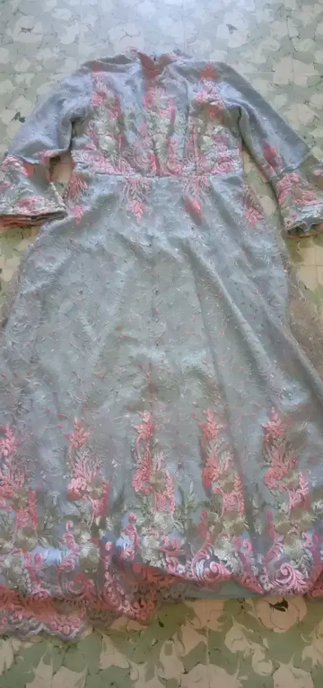 Baju gamis brokat wanita ukuran l