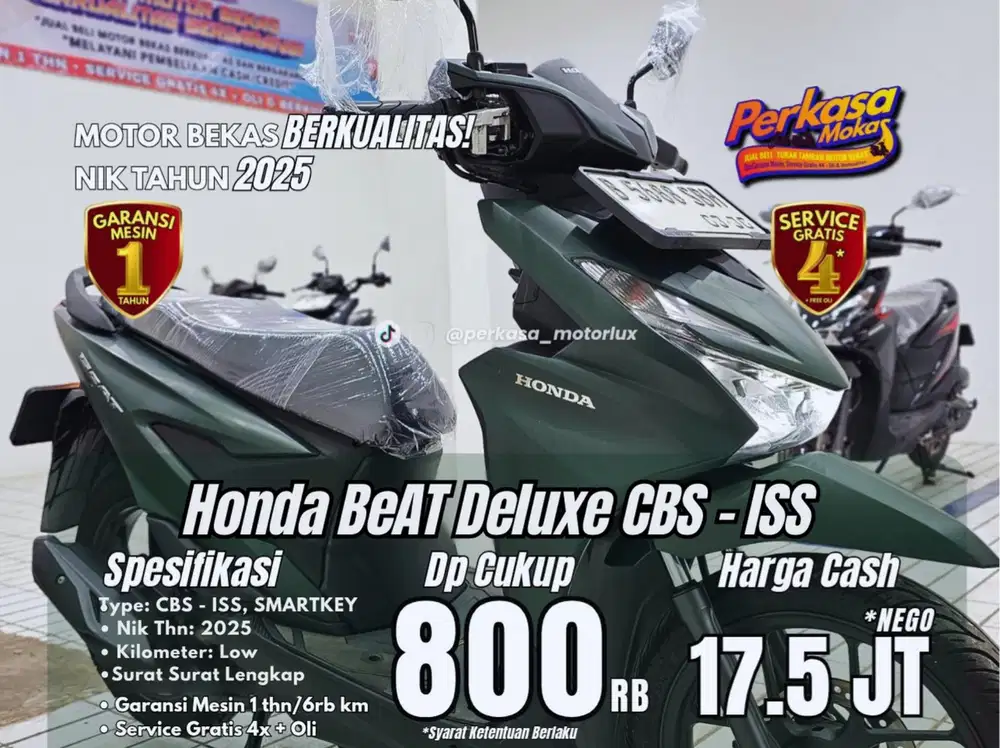 BEAT DELUXE 2025 BERGARANSI MESIN 1 THN