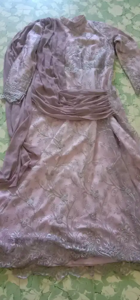 Baju gamis tempahan brokat
