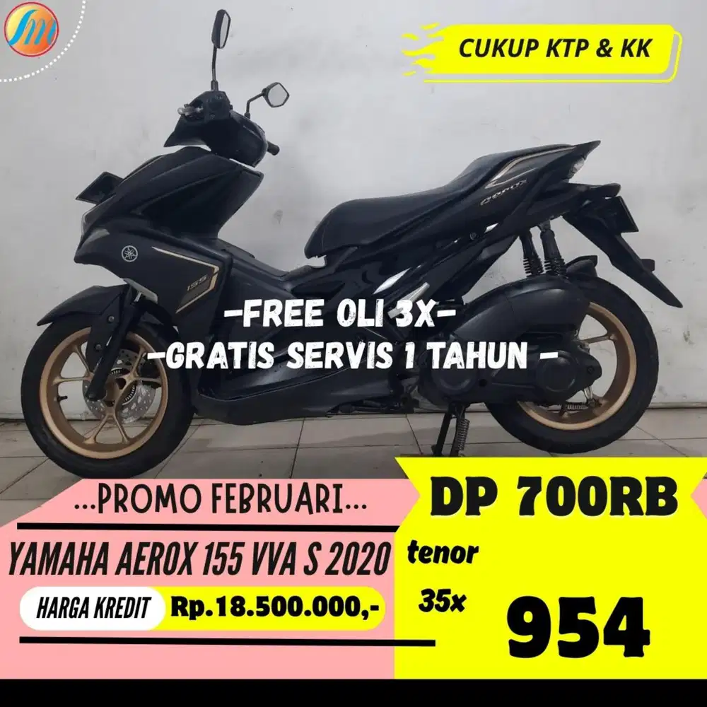 YAMAHA AEROX 155 VVA S 2020 DP MURAH ANGSURAN RINGAN BERGARANSI KTP KK