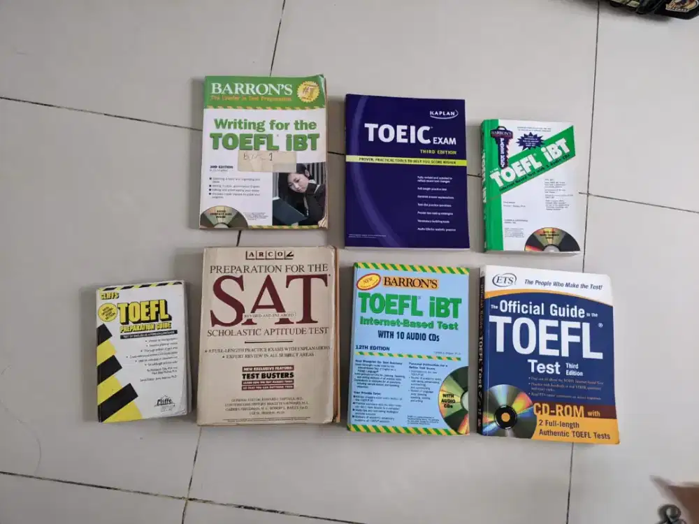 Buku Persiapan Tes English SAT, TOEFL, TOEIC