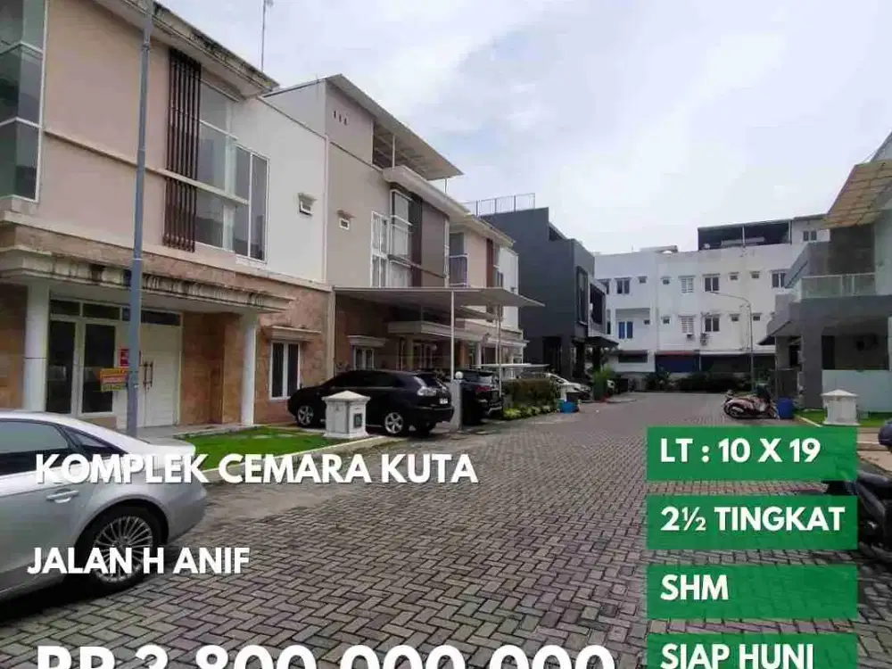 villa komplek cemara kuta daerah cemara asri