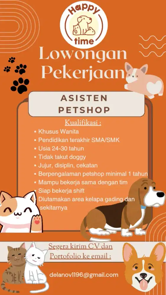 Lowongan pekerjaan Petshop