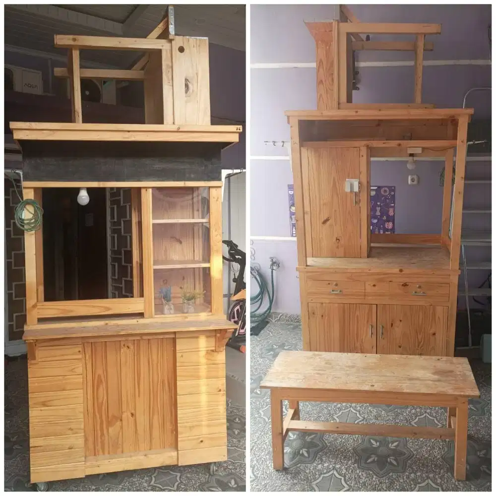 Paket Gerobak + (Bangku & Meja Kompor)