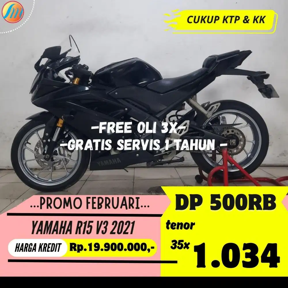 DP HANYA 500RIBU YAMAHA R15 V3 2021 ANGSURAN SANGAT TERJANGKAU KTP KK