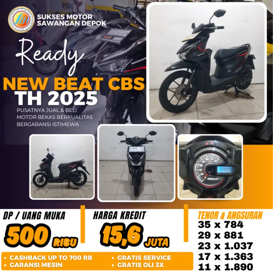 HONDA BEAT NEW CBS TH 2025 UNIT MULUS ISTIMEWA BISA CASH KREDIT