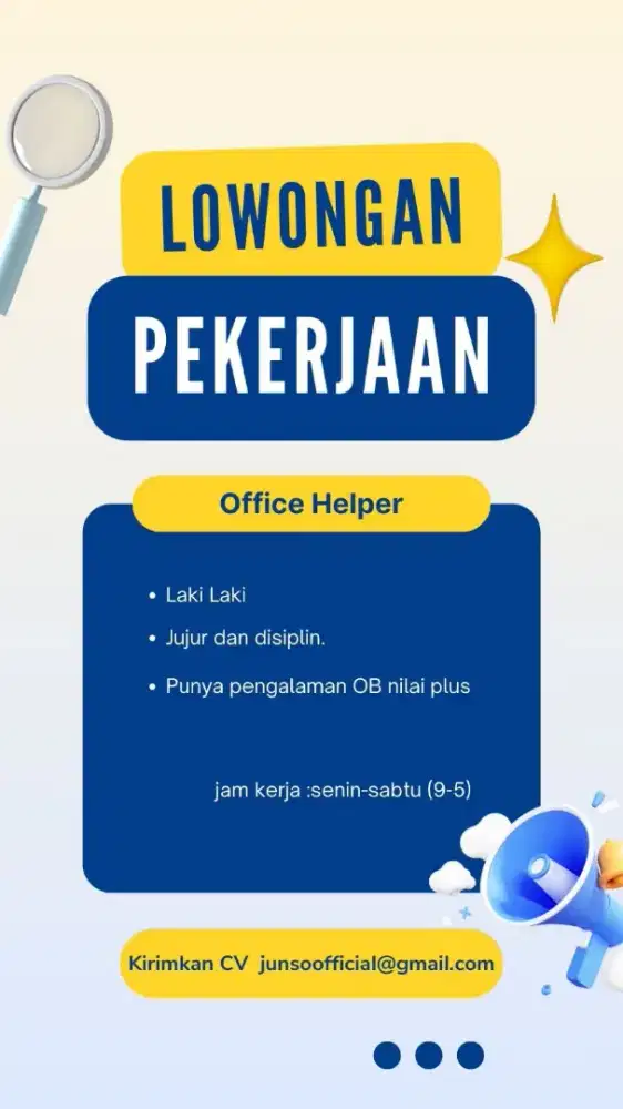 Dibutuhkan Office Helper