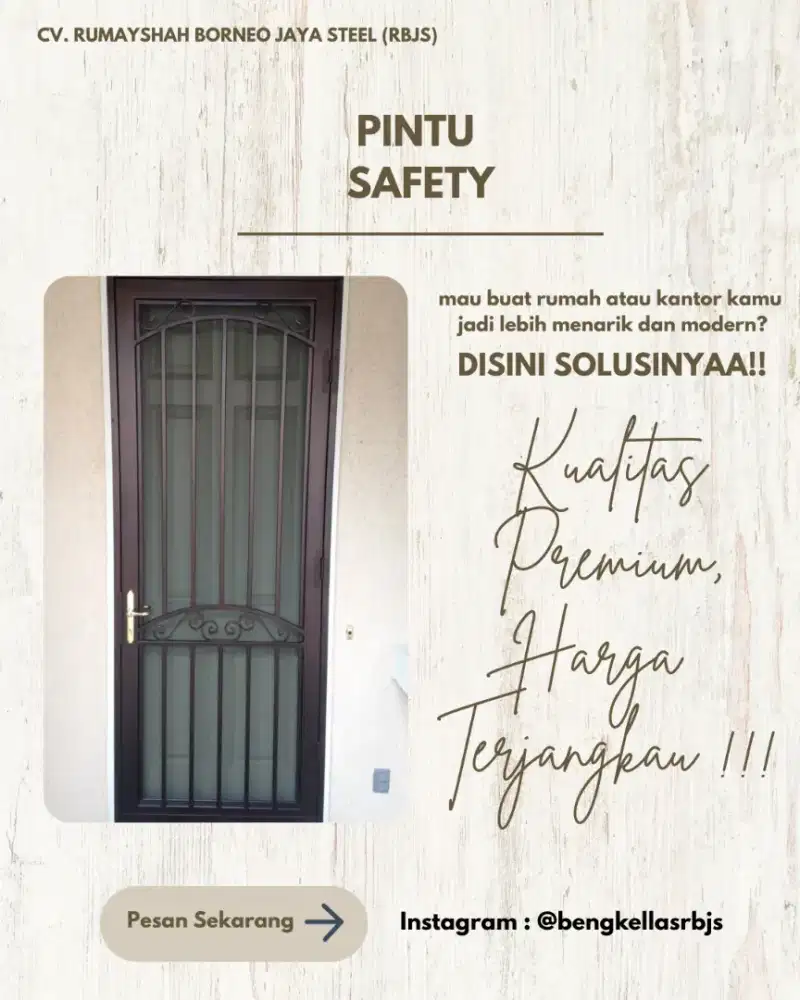 PINTU SAFETY KUAT ANTI KARAT
