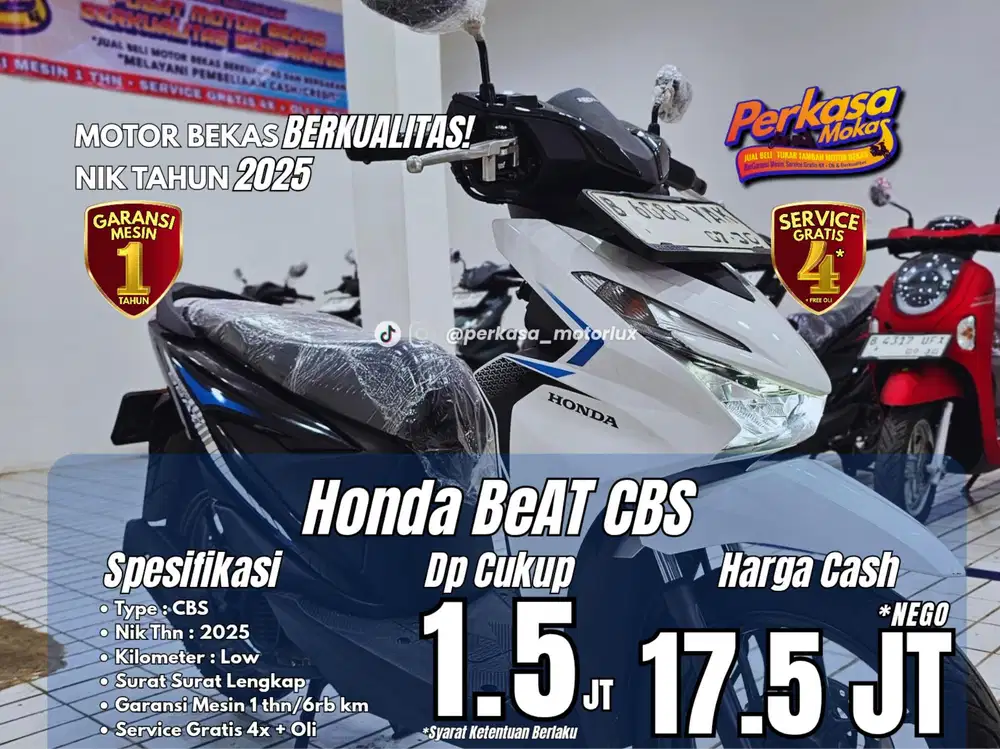 BEAT CBS TAHUN 2025 BERGARANSI MESIN 1 TAHUN