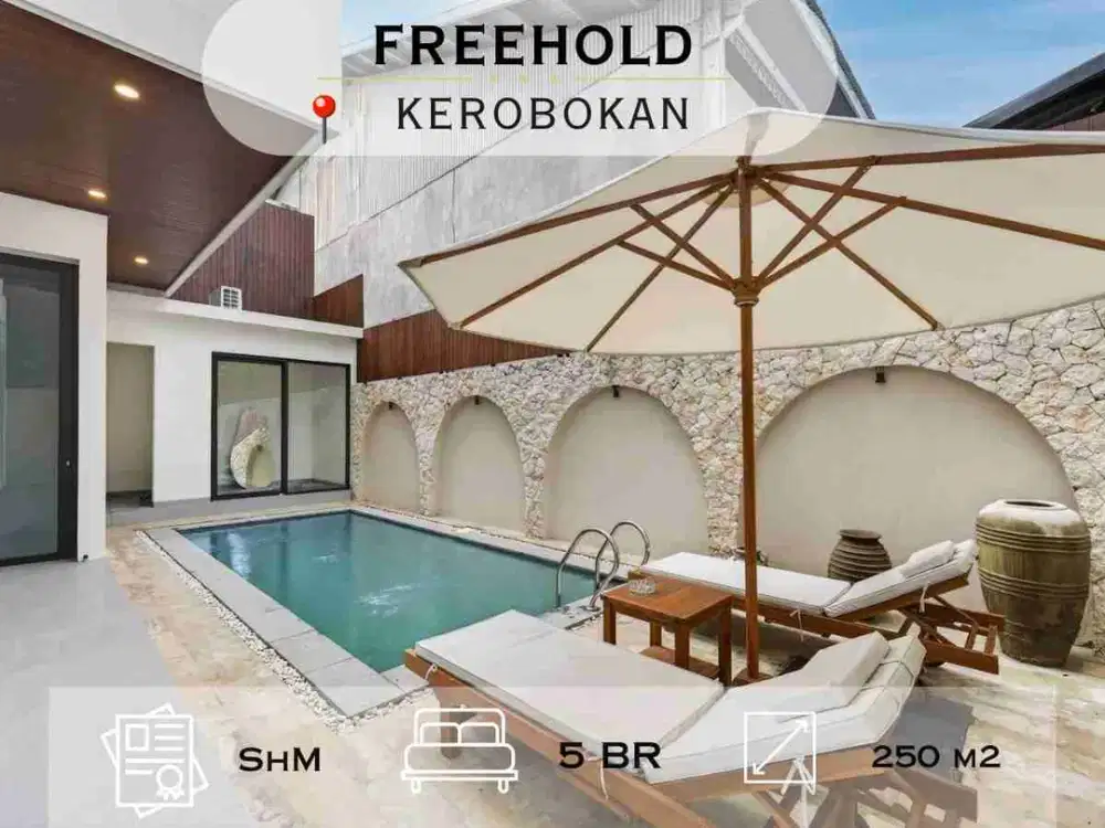 Rumah Semi Villa Modern 5 KT Di Muding Kerobokan, Bali
