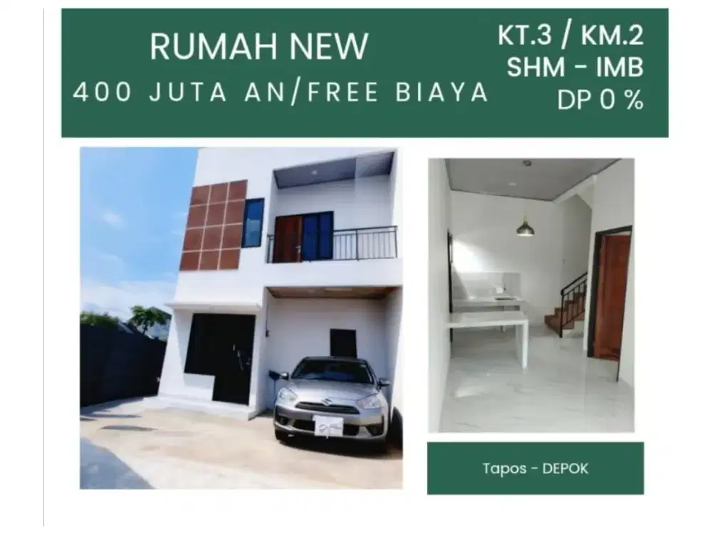 2 Unit Siap Huni Free All Biaya Dekat Pasar Cisalak Depok