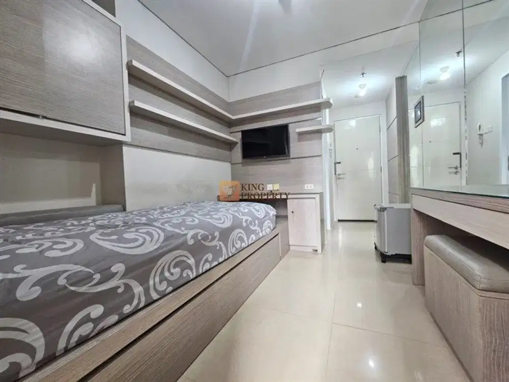 Disewa Studio Apartemen Madison Park Furnished Bagus Siap Huni Sebrang Mall Central Park, Fasilitas Kolam Renang,  Gym, Billiard, Sky Garden