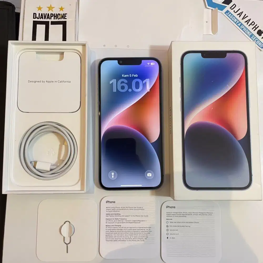 iPhone 14 Blue 128GB BH 100% Garansi Resmi iBox 26 Januari 2027