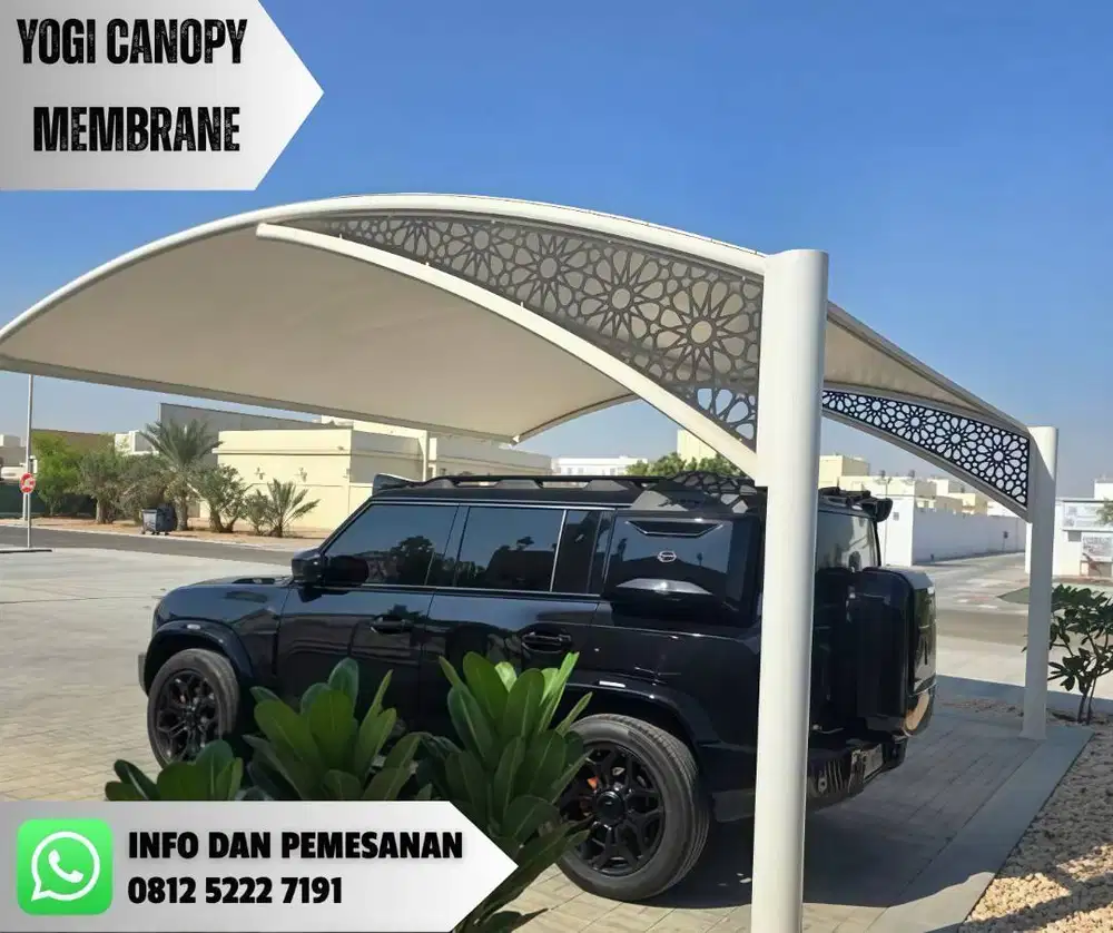 Kanopi Membrane Minimalis Untuk Garasi & Teras - Terima Jadi